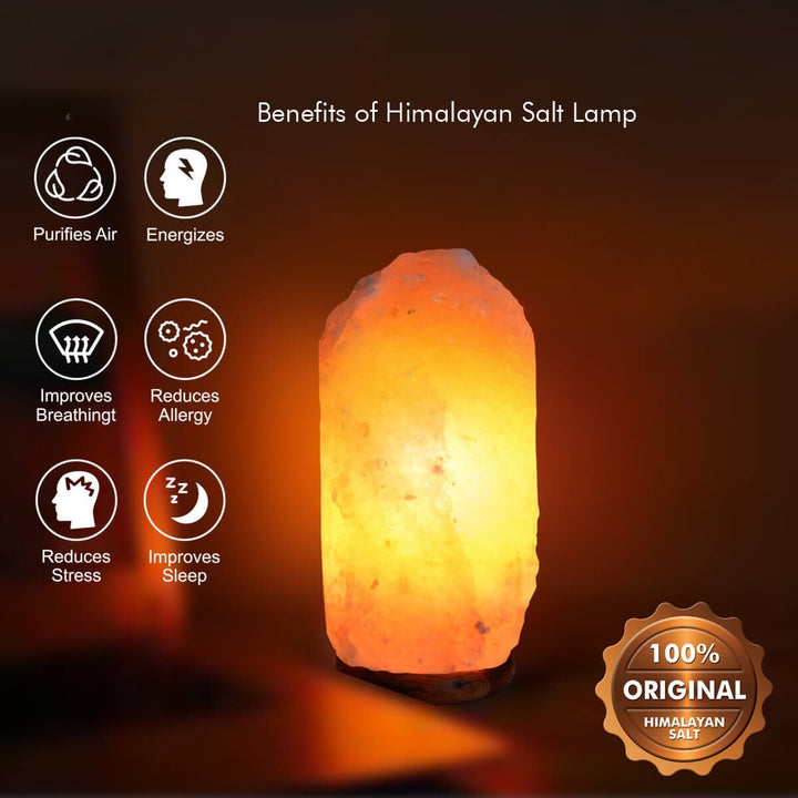 Natural Shape Pure Himalayan Pink Rock Salt Lamp (2-3 Kg), May helpful in SMOG and Room Air Quality Improvement My Store
